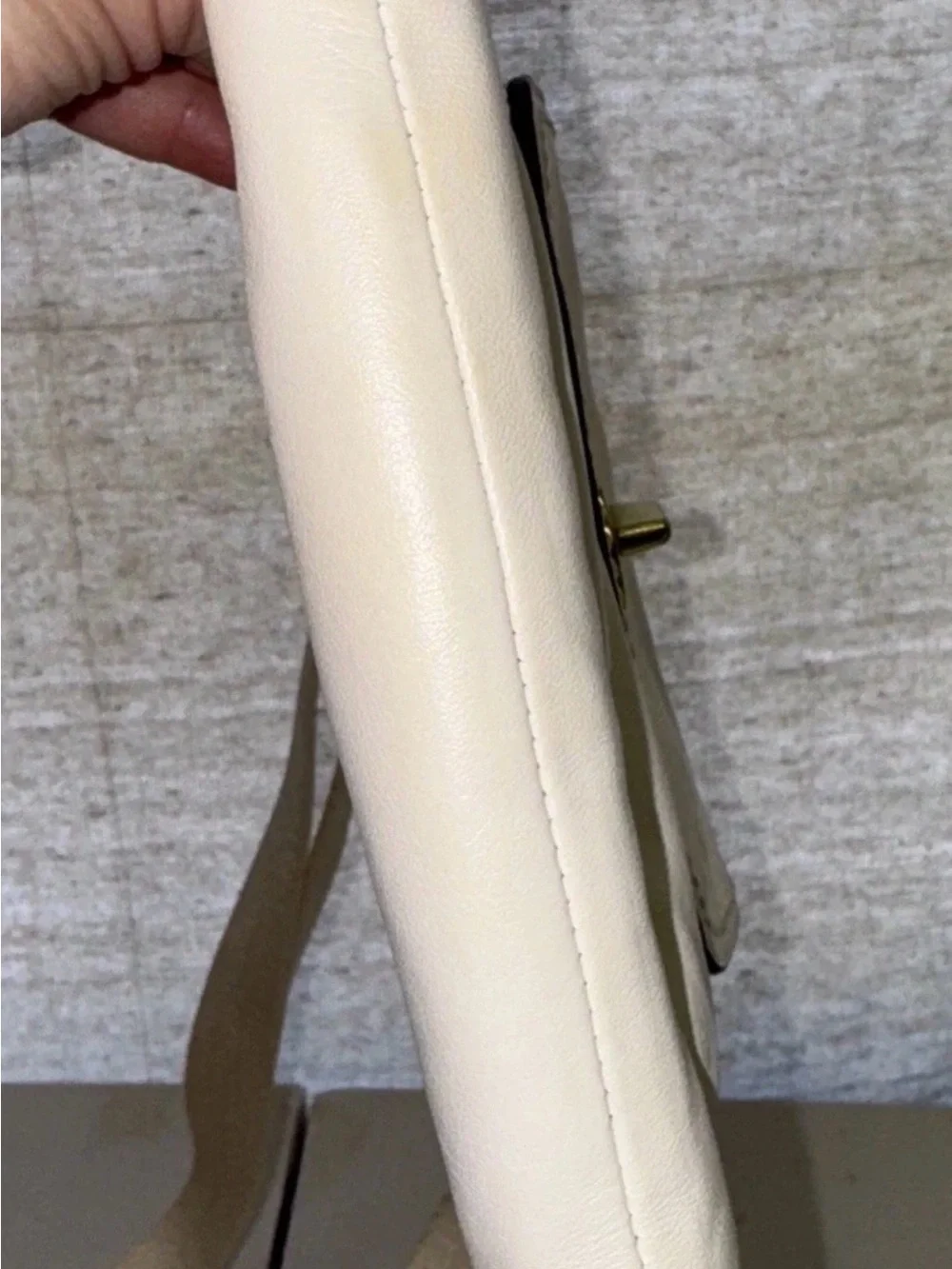 Coach Park Swingpack Crossbody Bag Leather Beige Ivory Gold Tone Hardware